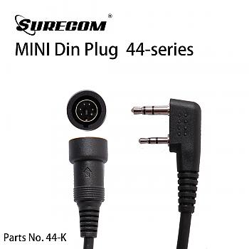 Mini Din Plug Connector Cable for Kenwood Puxing Wouxun Baofeng Radio Headset 